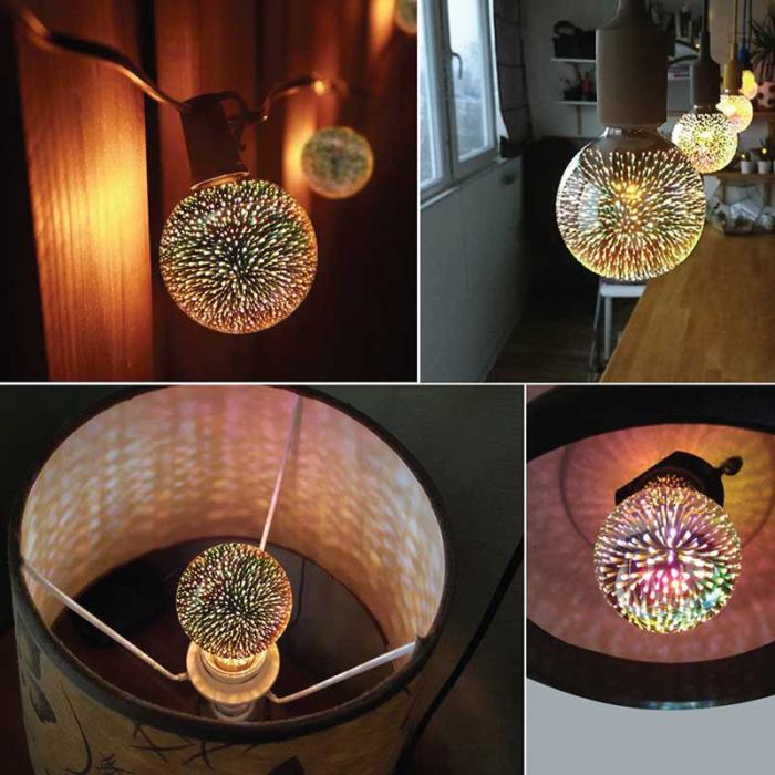 3D FIREWORK LED DECORATIVE LIGHT BULB BALL SHAPE (FRESH BOX0)